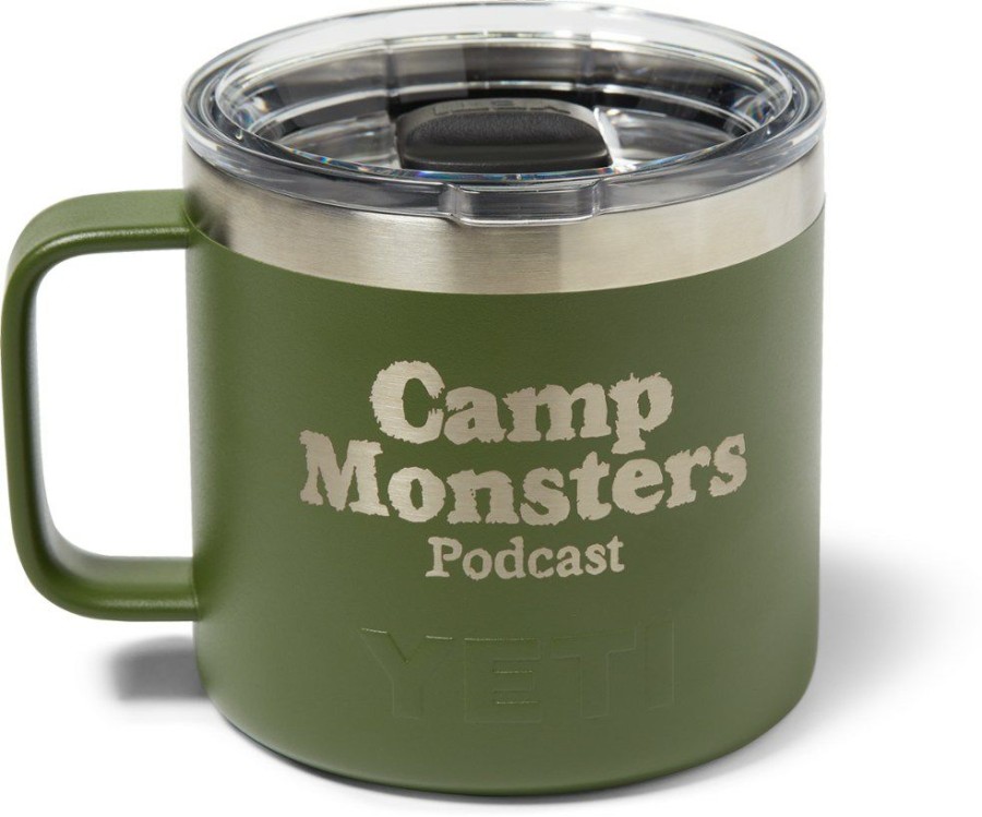 Camping And Hiking * | Yeti Rambler Camp Monsters Mug 14 Fl. Oz. Highlands Olive