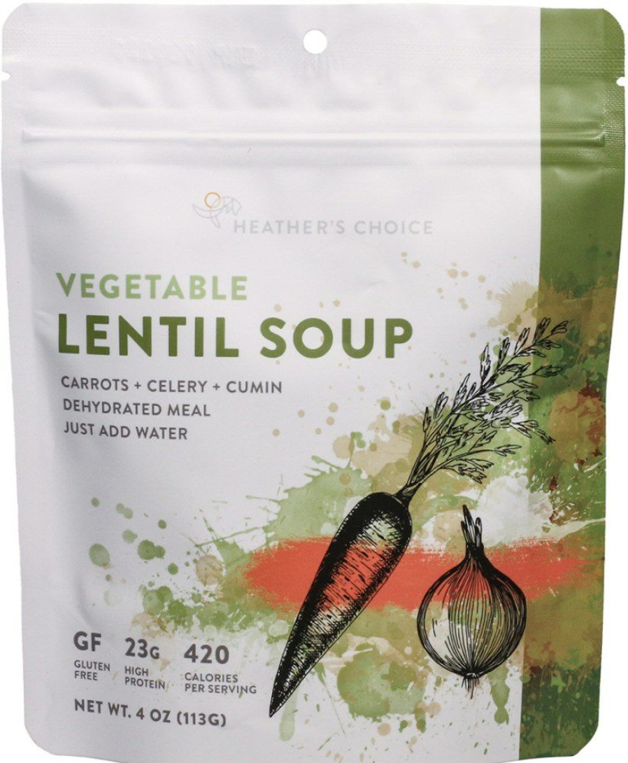 Camping And Hiking * | Heather'S Choice Vegetable Lentil Soup 1 Serving None